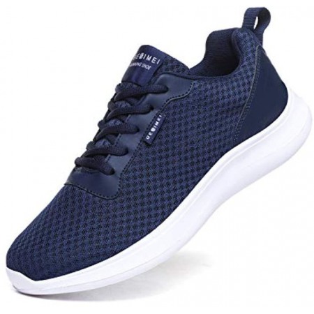 Men's Breathable Mesh Tennis Shoes Comfortable Gym Sneakers Lightweight Athletic Running Shoes Blue