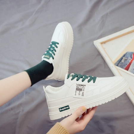 Women White Shoes Spring New Breathable Student Board Shoes Women's Platform Shoes