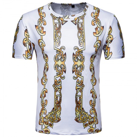 New Style 3D Creative Printing Pattern Large Size Men's Short Sleeve T-Shirt